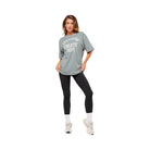 Gymshark Athletic Department Oversized Graphic T-Shirt - Denim Grey