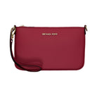Michael Kors Jet Set Small Pebbled Leather Convertible Wristlet Cherry