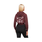 Gymshark Lifting Club 2012 Graphic Cropped Hoodie - Rich Maroon/Wash