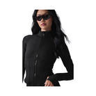Alo Women's Airbrush Corset Full Zip Jacket - Black