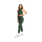 Gymshark Adapt Camo Seamless Zip Up Crop Top - Trail Green/Classic Green
