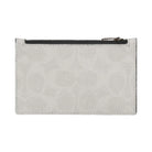 Coach Zip Card Case In Signature Canvas Signature Canvas-Chalk & Black