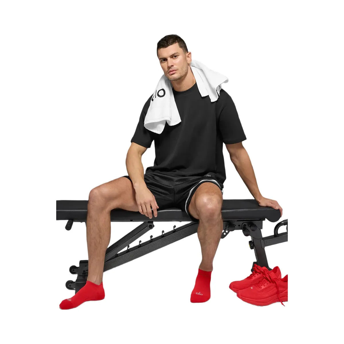 Alo Unisex Performance Tab Sock - Bright Red