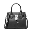 Michael Kors Hamilton Small Leather Satchel Black