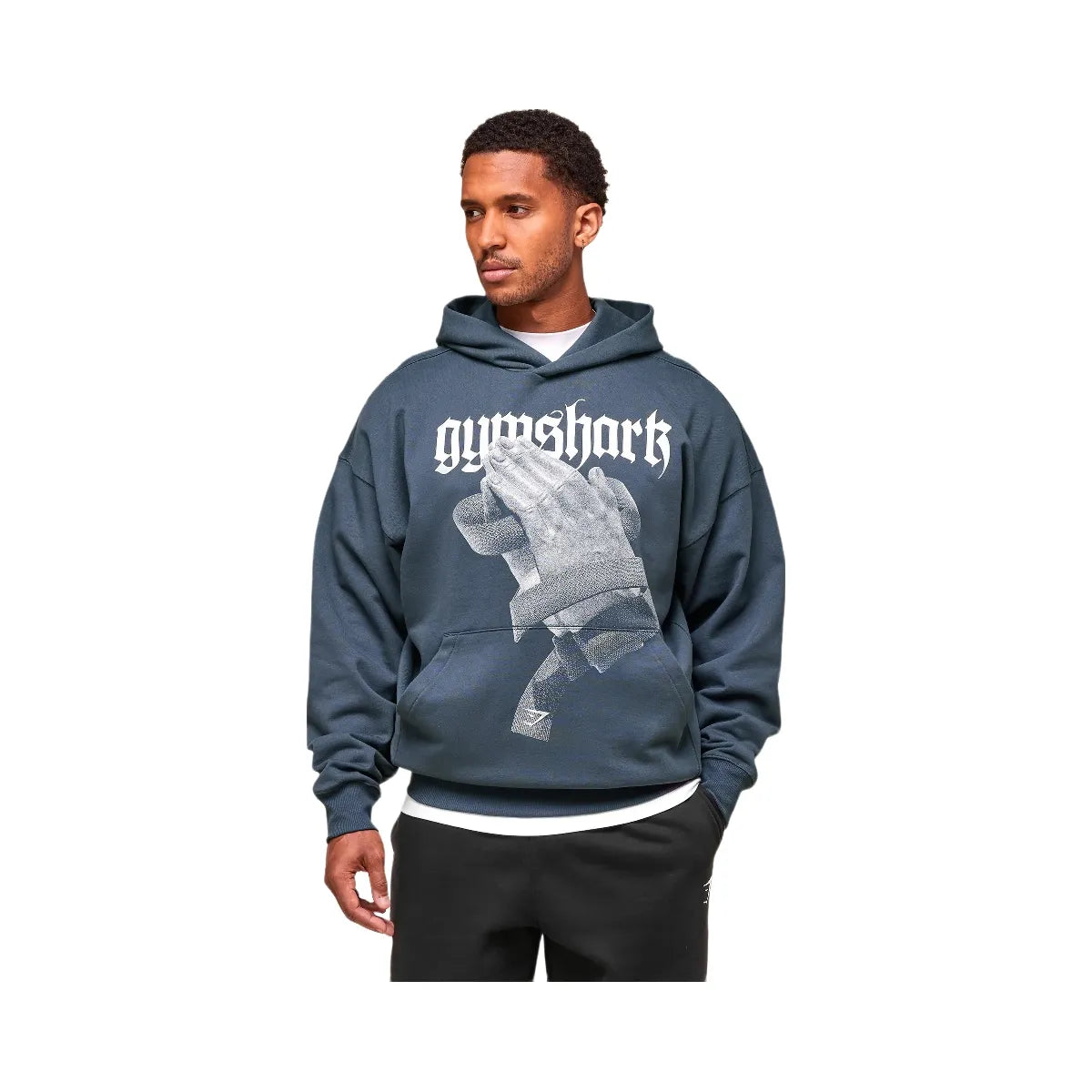 Gymshark Prayer Hands Hoodie - Titanium Blue