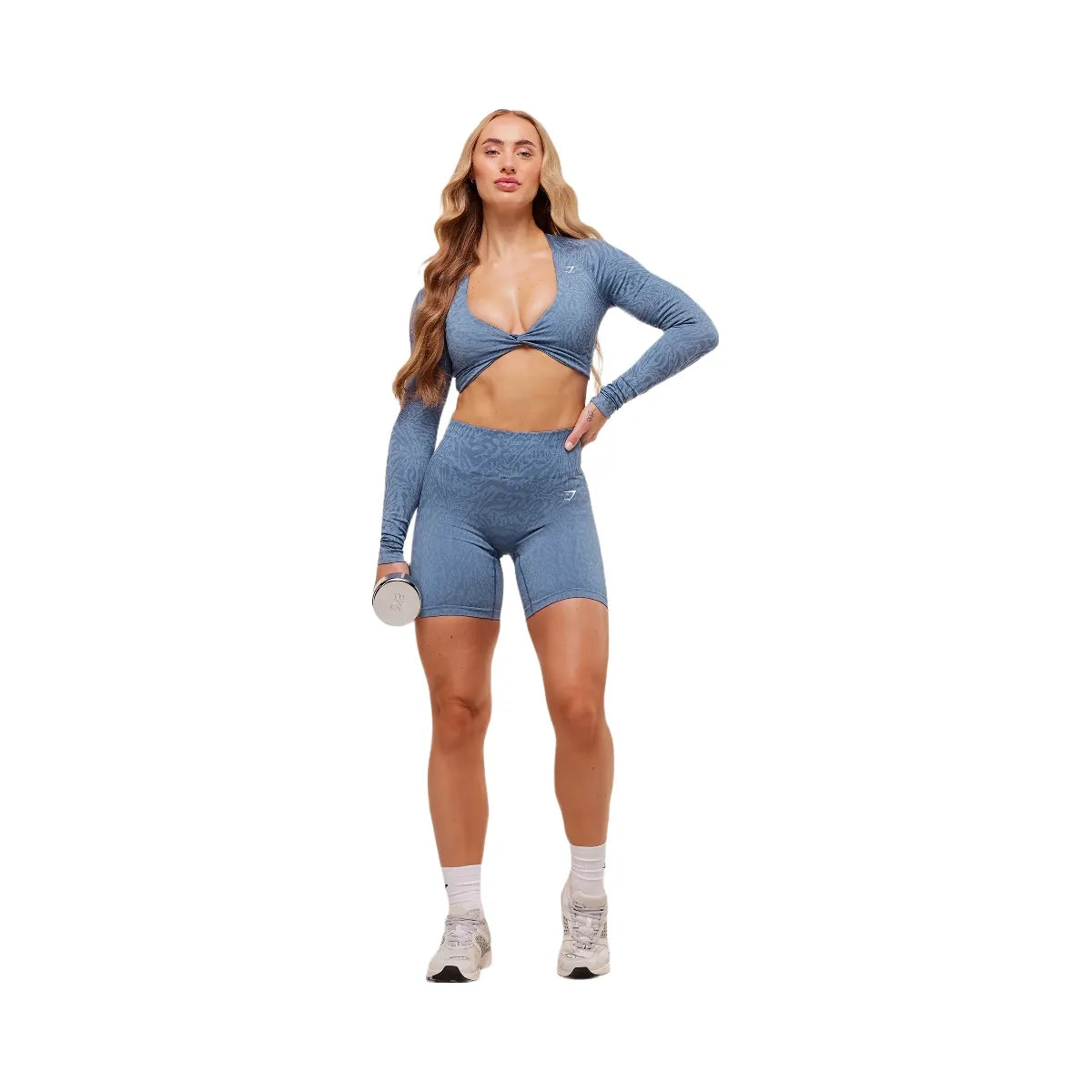 Gymshark Adapt Animal Seamless Shorts - Worn Blue/Peri Blue