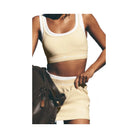 Alo Women's Airbrush Better Together Bra - Candlelight Yellow/White
