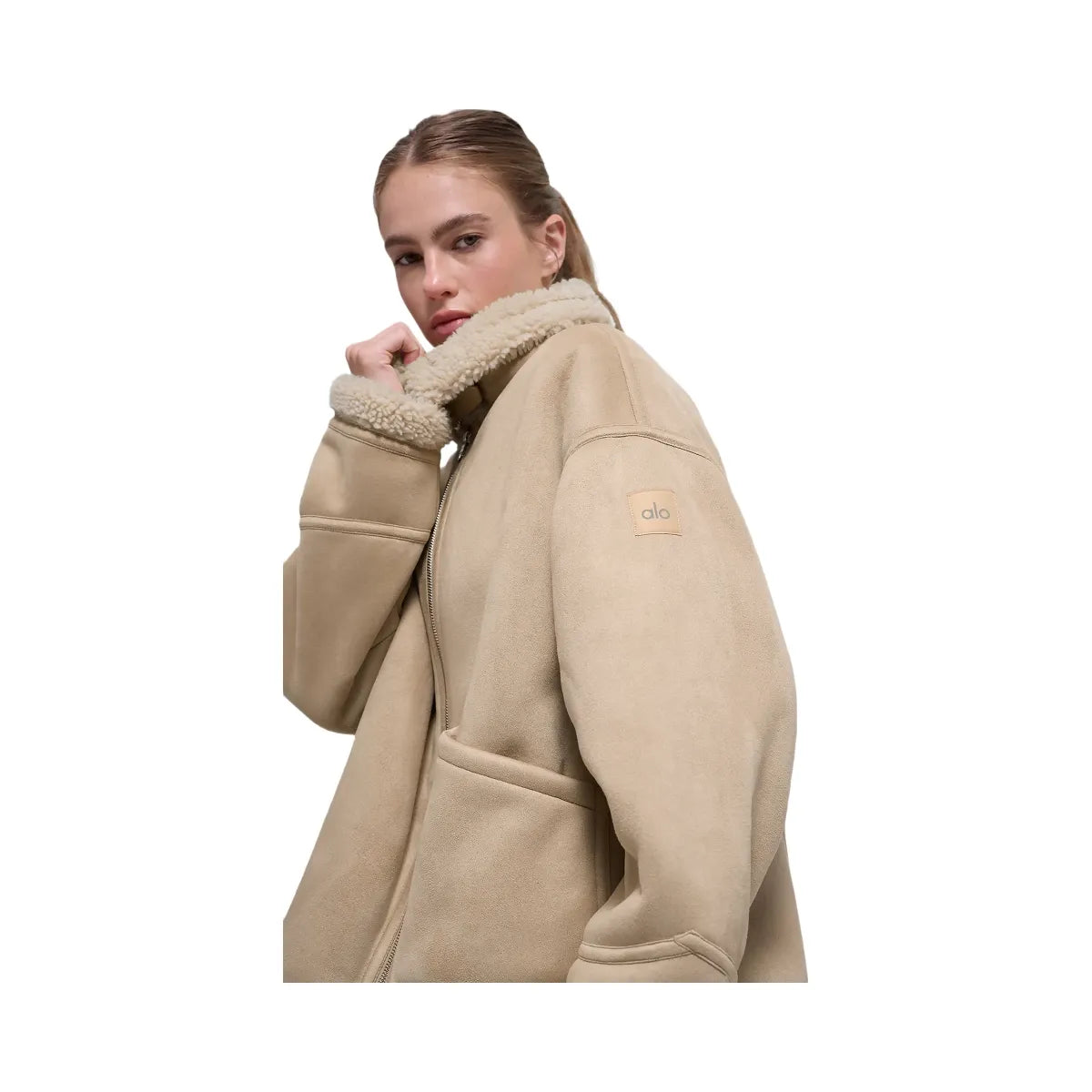 Alo Women's Faux Shearling Grand Jacket - Woodland Tan