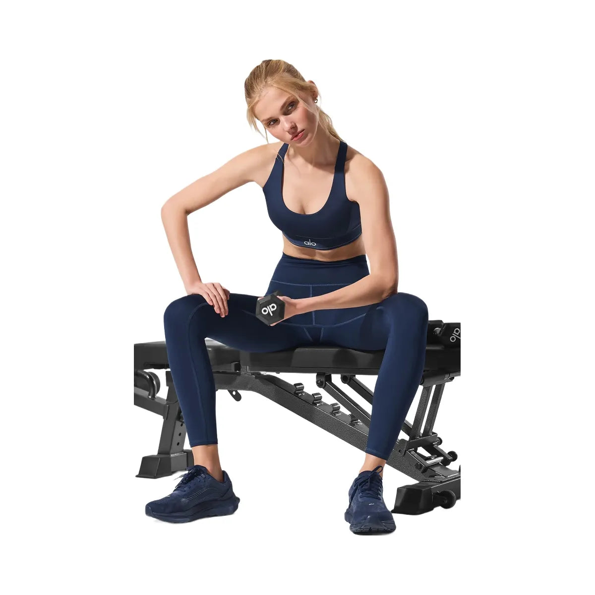 Alo Women's Airlift Suit Up Bra - Navy/Navy