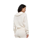 Alo Women's Cashmere Plush Waffle 1/4 Zip Pullover - Ivory