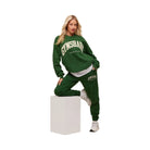 Gymshark Collegiate Graphic Crew Neck Pullover - Athletic Green
