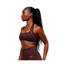 Gymshark Adapt Fleck x Whitney Halterneck Sports Bra - Cherry Purple/Rich Maroon