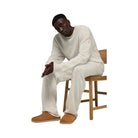 Alo Men's Unisex Wool Cashmere New Class Crewneck Sweater - Bone Heather