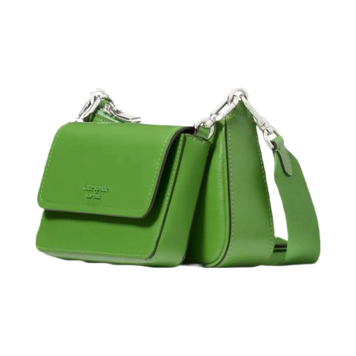 Kate Spade Double Up Patent Leather Crossbody KS Green