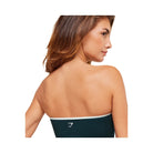 Gymshark Piping Bandeau With Shelf - Deep Petrol Blue/Smoke Blue/Soft White