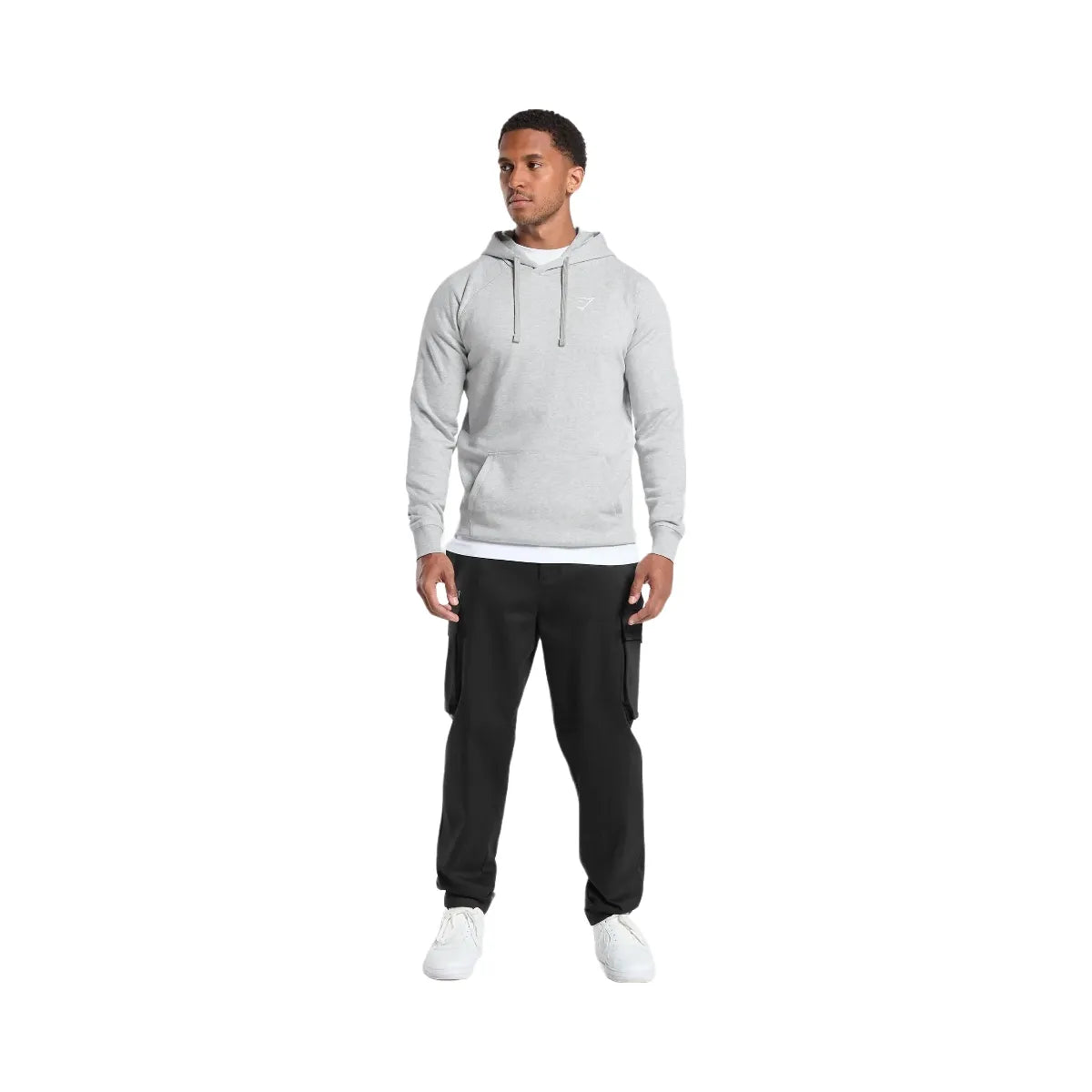 Gymshark Crest Hoodie - Light Grey Marl