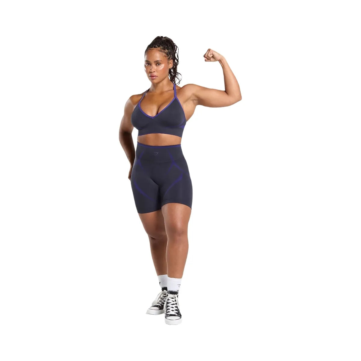 Gymshark Apex Lift Seamless Sports Bra - Heavy Blue/Cobalt Purple