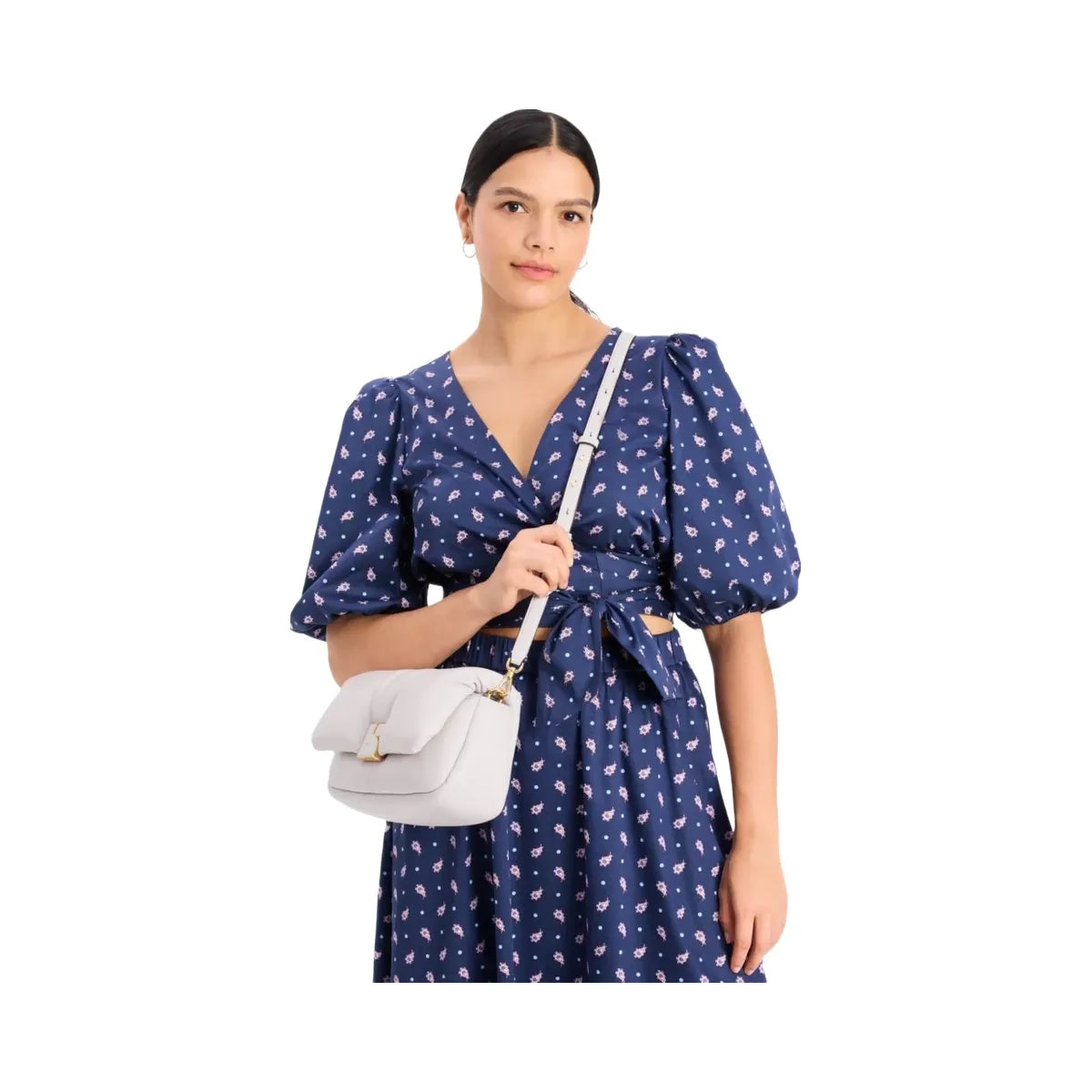 Kate Spade Dakota Puffy Leather Crossbody Lilac Moonlight