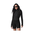 Alo Women's Airbrush Corset Full Zip Jacket - Black