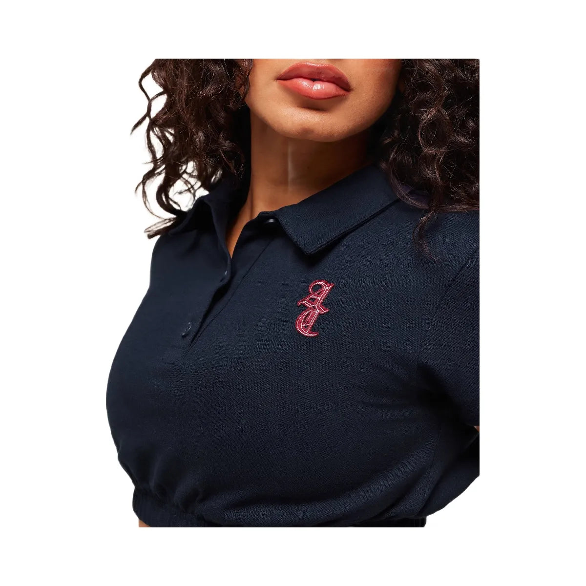 Gymshark x Analis Cropped Polo - Midnight Blue
