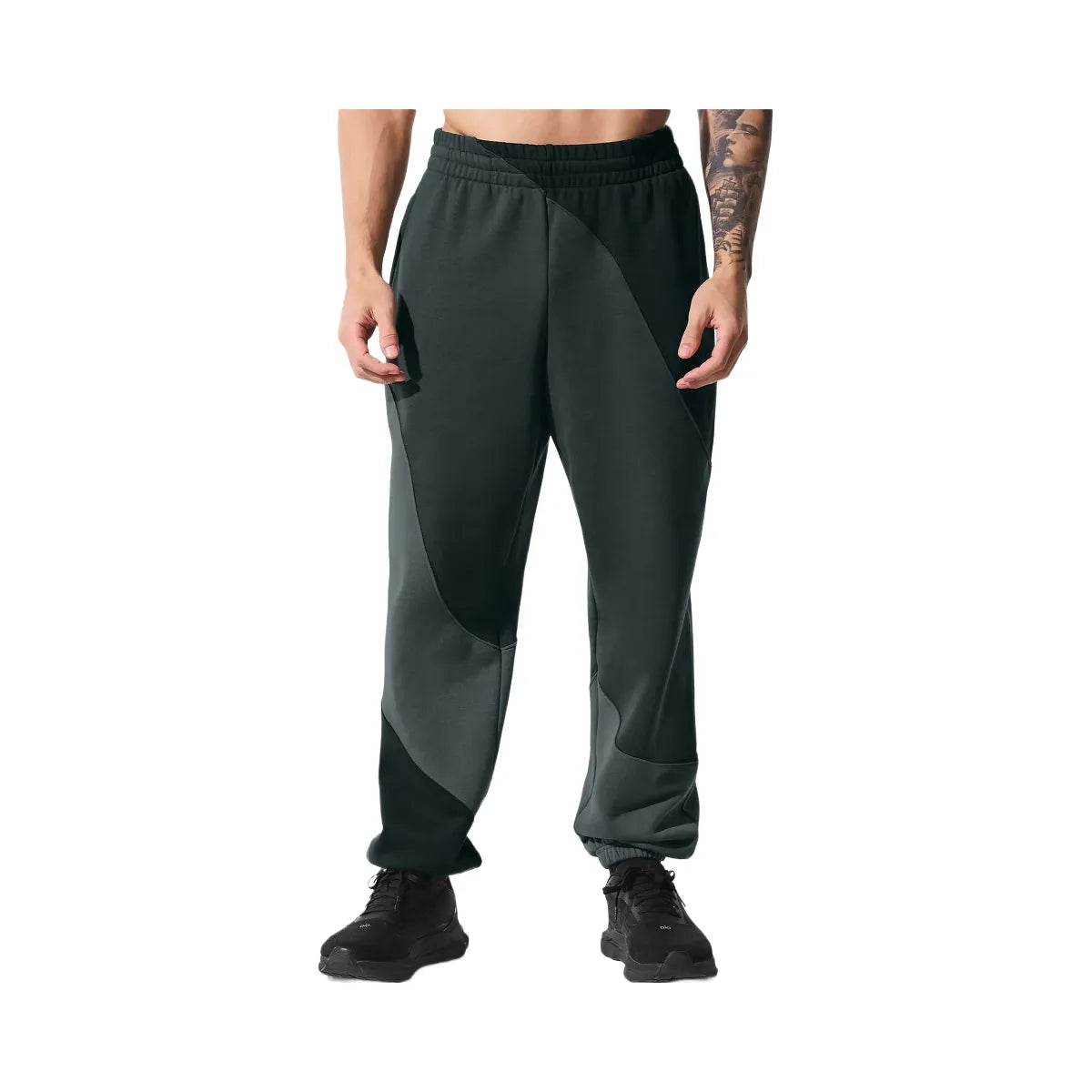 Alo Men's Make Waves Sweatpant - Charcoal Green Tonal