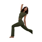 Alo Women's ALO Softsculpt High-Waist 7/8 Bootcut Legging - Green Olive