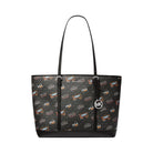 Michael Kors Jet Set Large Printed Signature Logo Tote Bag Black