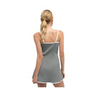 Alo Women's Ribbed Sweater Knit Highline Dress - Lunar Grey/White