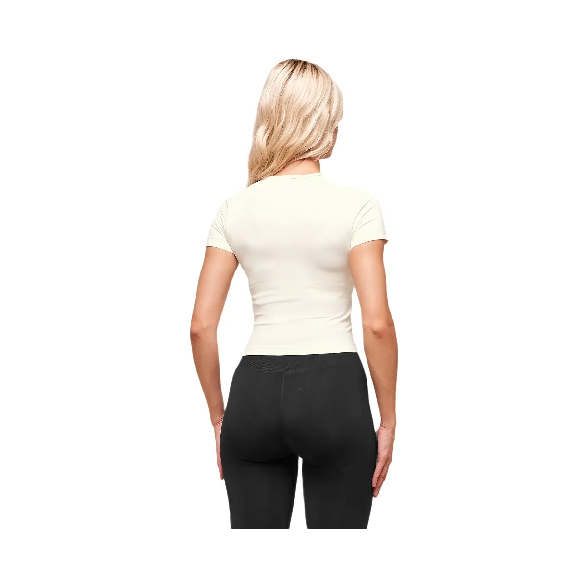 Gymshark Everyday Seamless Tight Fit Crew Neck Tee - Soft White