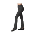 Alo Women's High-Waist Pinstripe Zip It Flare Legging - Anthracite/Black
