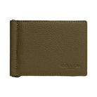 Coach Slim Money Clip Billfold Wallet Pebbled Leather-Gunmetal-Olive