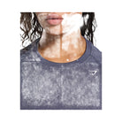 Gymshark Adapt Fleck Seamless Long Sleeve Crop Top - Weighted Purple/Metal Purple