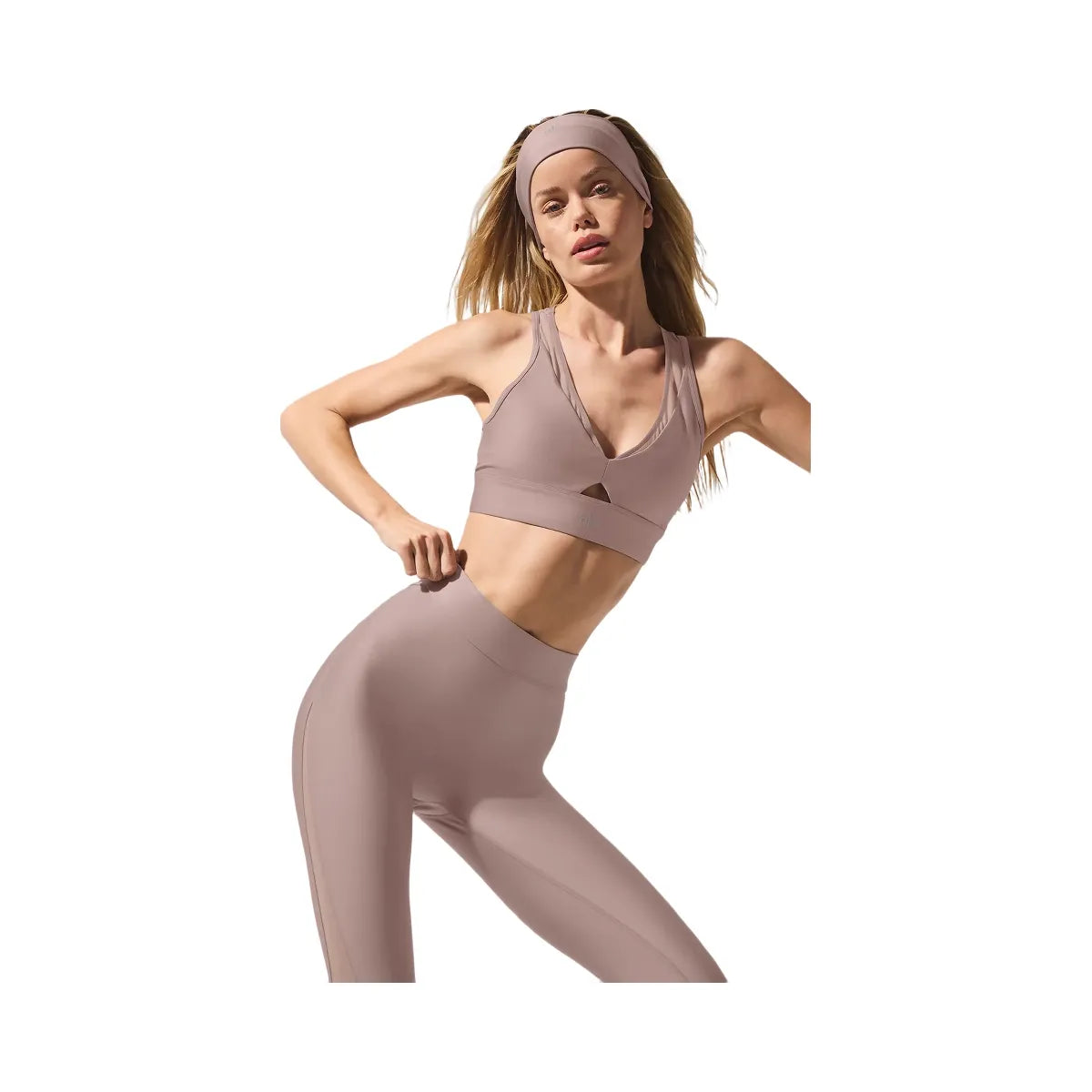 Alo Women's Airlift Mesh Just Right Bra - Taupe