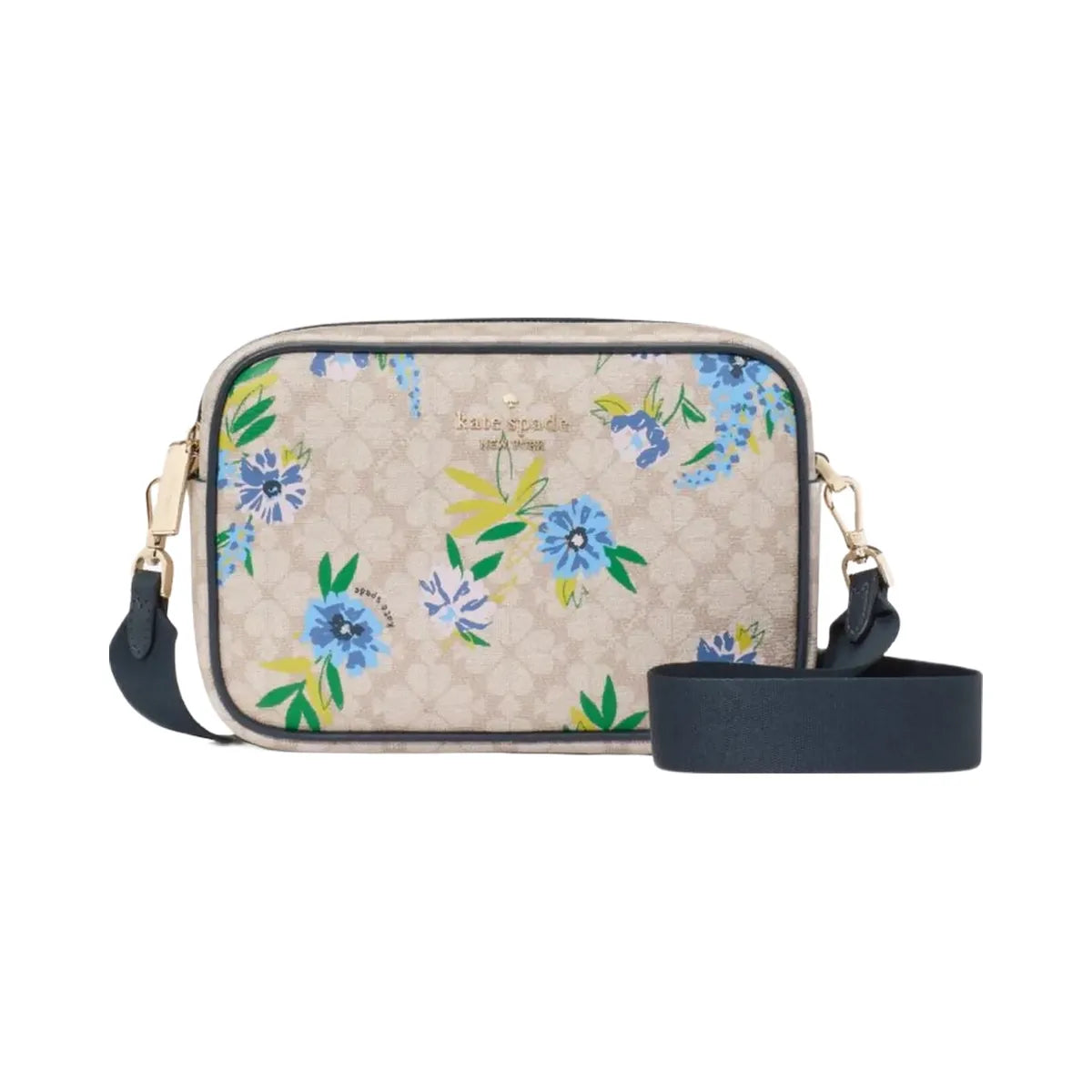 Kate Spade Flower Floral Camera Bag Blazer Blue Multi
