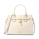 Michael Kors Hamilton Medium Leather Satchel Lt Cream