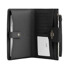 Coach Phone Wallet In Signature Canvas Signature Canvas-Gunmetal-Charcoal-Black