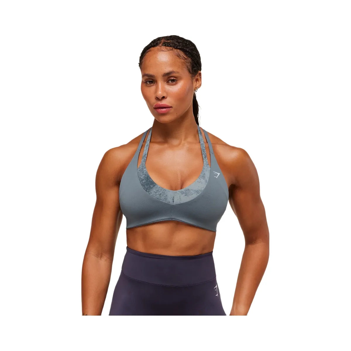 Gymshark Reps T Back Sports Bra - Iron Blue/Pantone Midnight Navy
