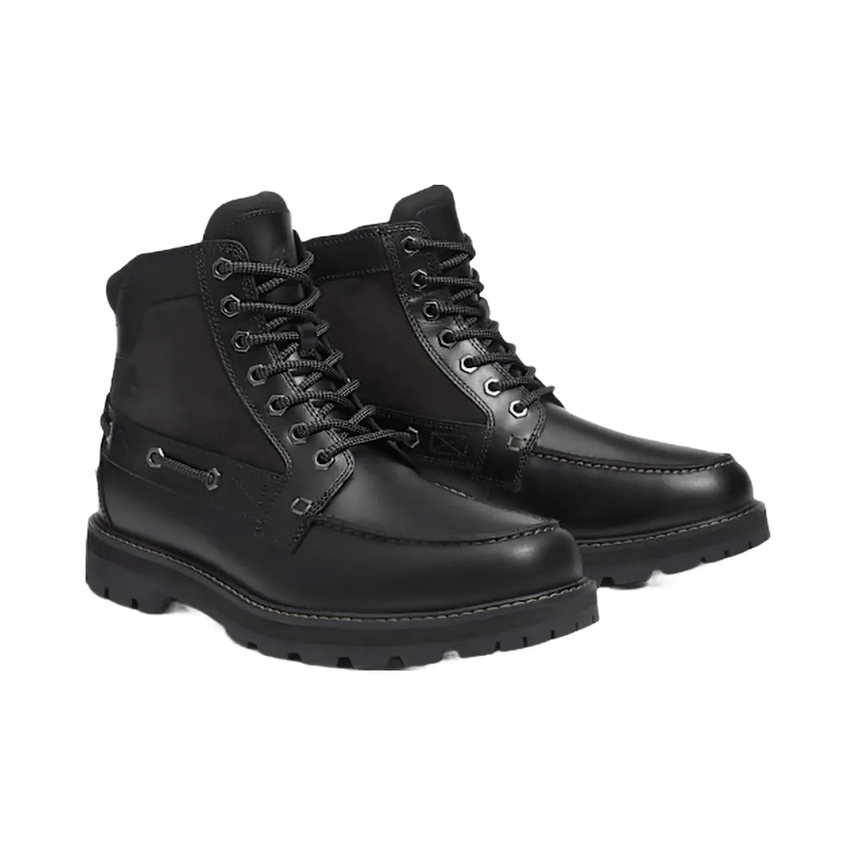 Timberland Britton Road Moc-Toe Boot Black Full-Grain Men'S
