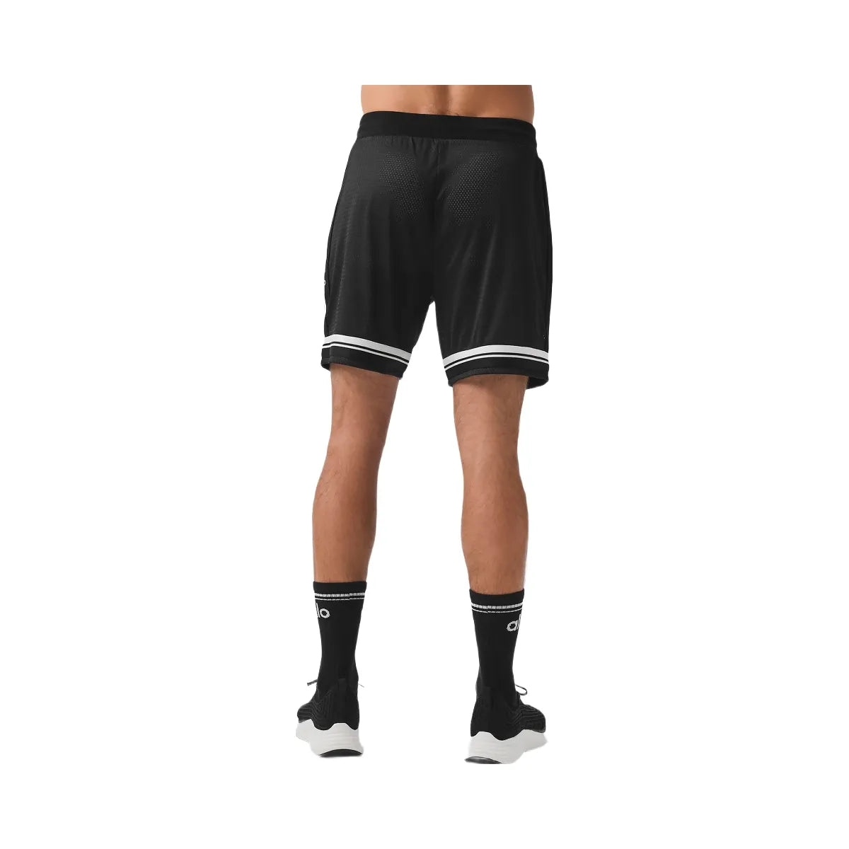 Alo Men's 7" Key Mesh Basketball Short - Black