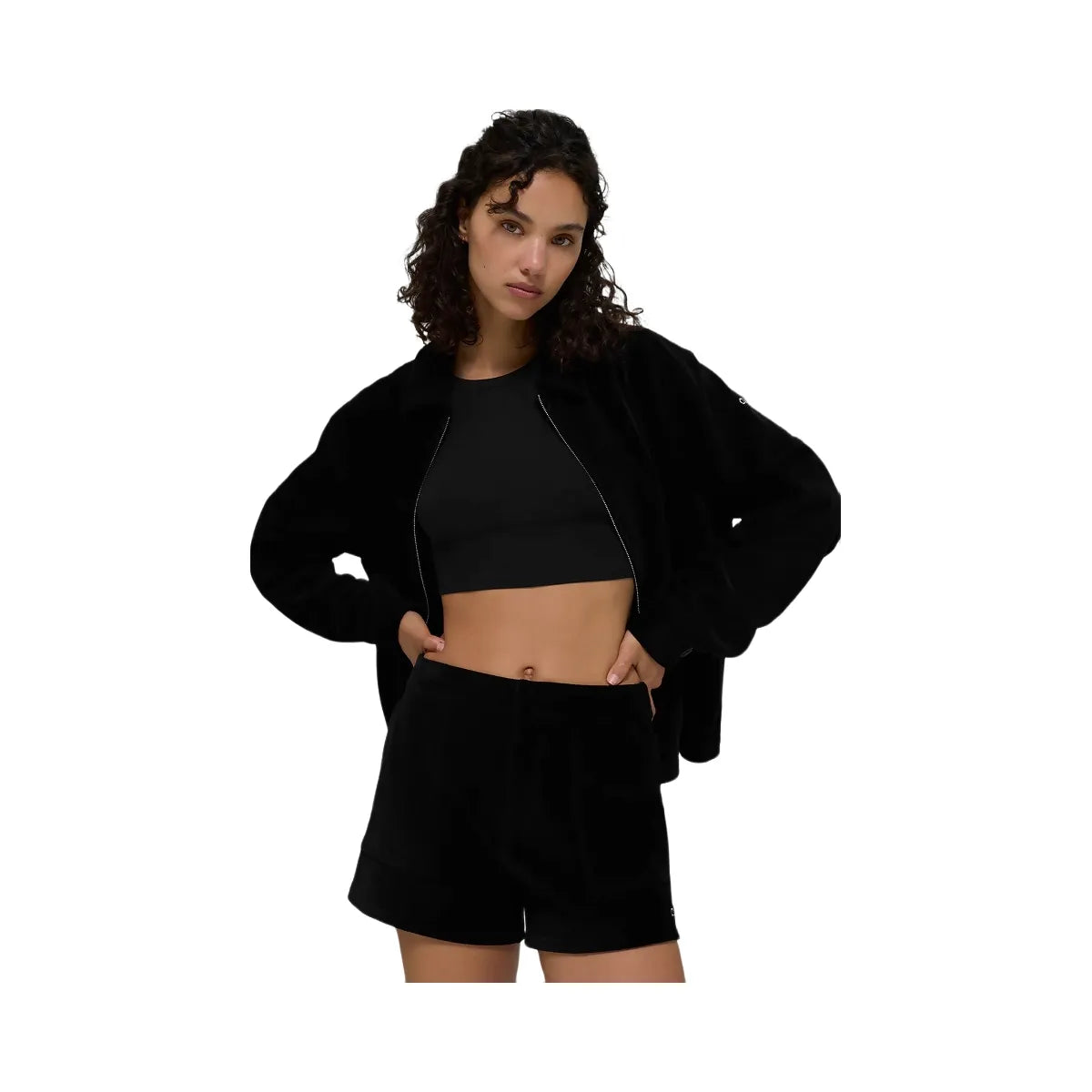 Alo Women's Micro Corduroy On Duty Short - Black
