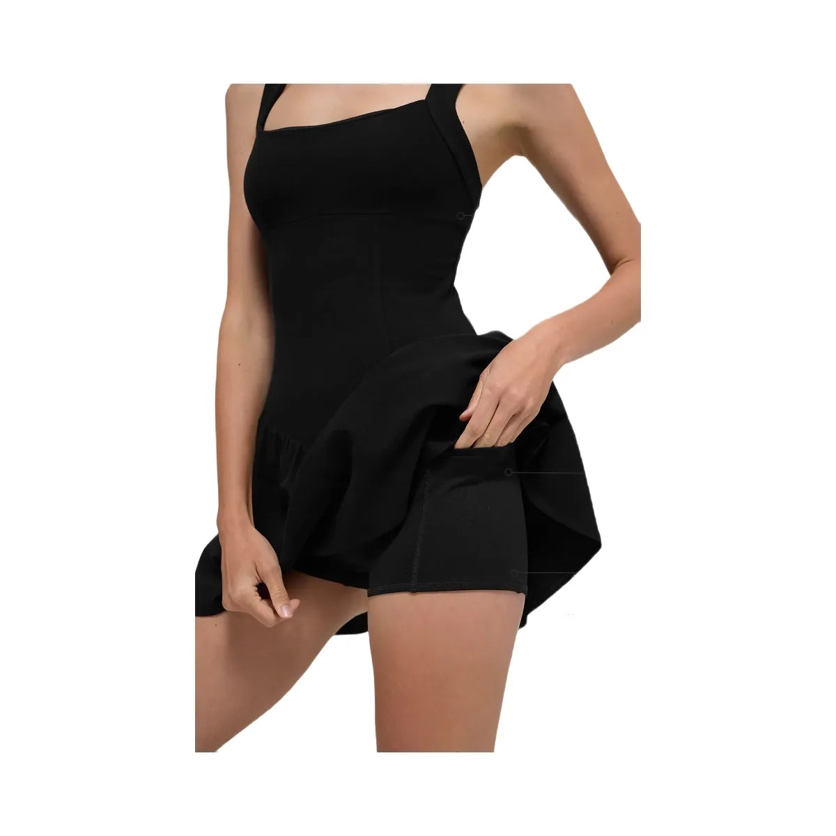 Alo Women's Alosoft Break Point Tennis Dress - Black