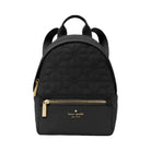 Kate Spade Flower Quilted Fabric Small Backpack Black