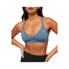 Gymshark Cotton Racerback Sports Bra - Worn Blue