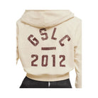 Gymshark Lifting Club 2012 Graphic Cropped Hoodie - Stone Beige/Wash