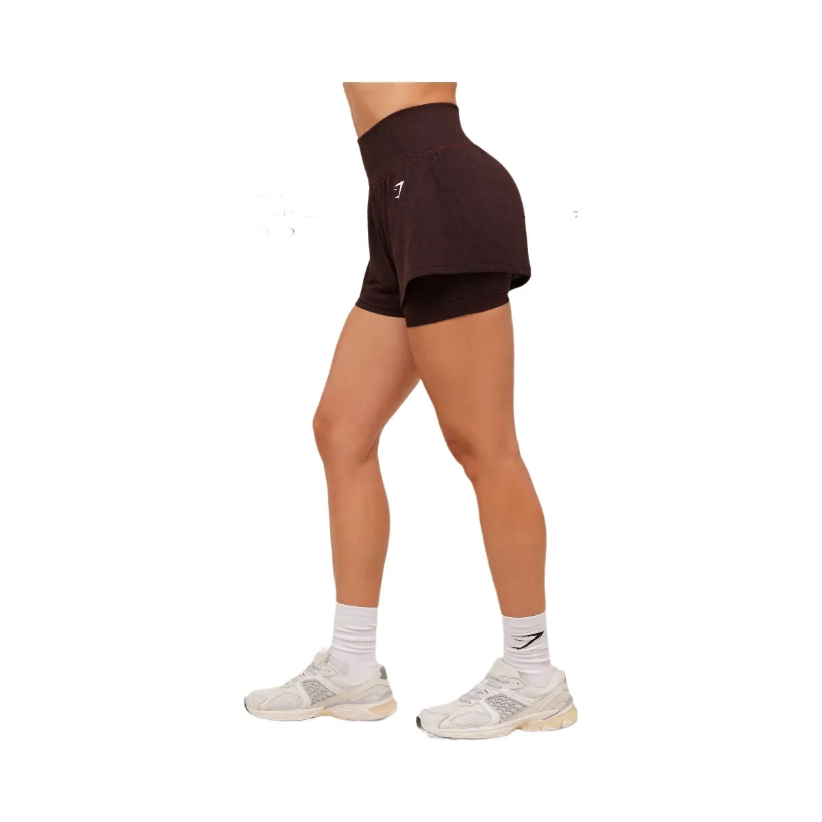 Gymshark Vital 2-in-1 Shorts - Rich Maroon/Marl
