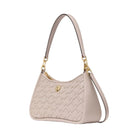 Kate Spade Kayla Woven Leather Small Convertible Shoulder Bag Cozy Grey