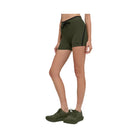 Alo Women's 4" Airbrush High-Waist Race Pace Short - Green Olive/Black