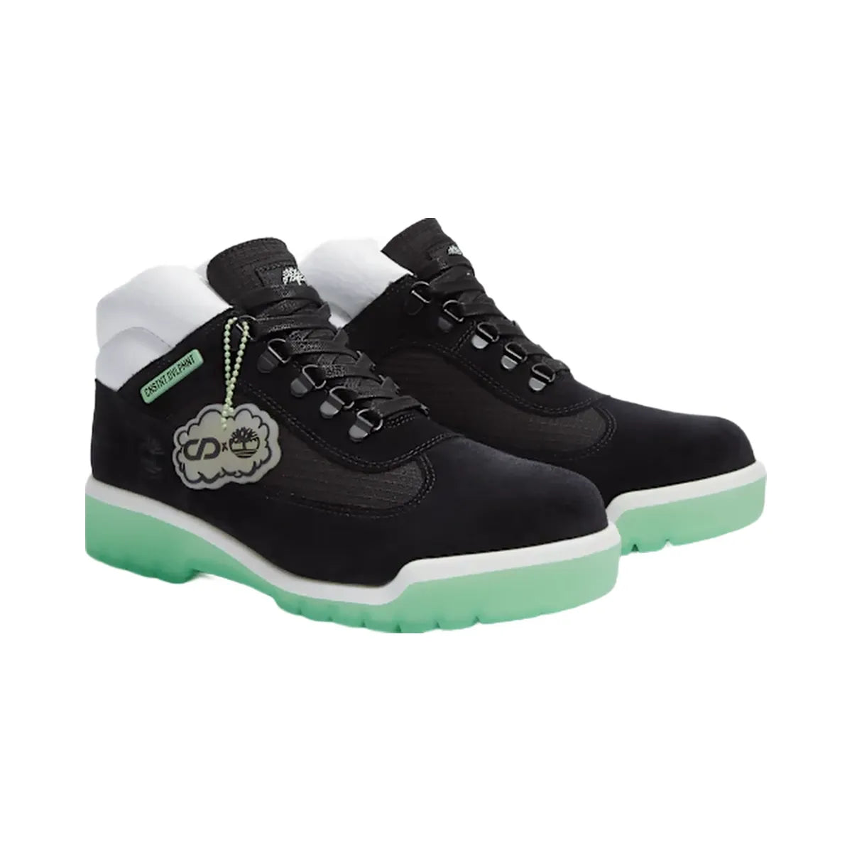 Timberland Cnstnt: Dvlpmnt Waterproof Field Boot Black Suede/Green Men'S