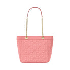Kate Spade Flower Quilted Fabric Medium Tote Terracotta Tile