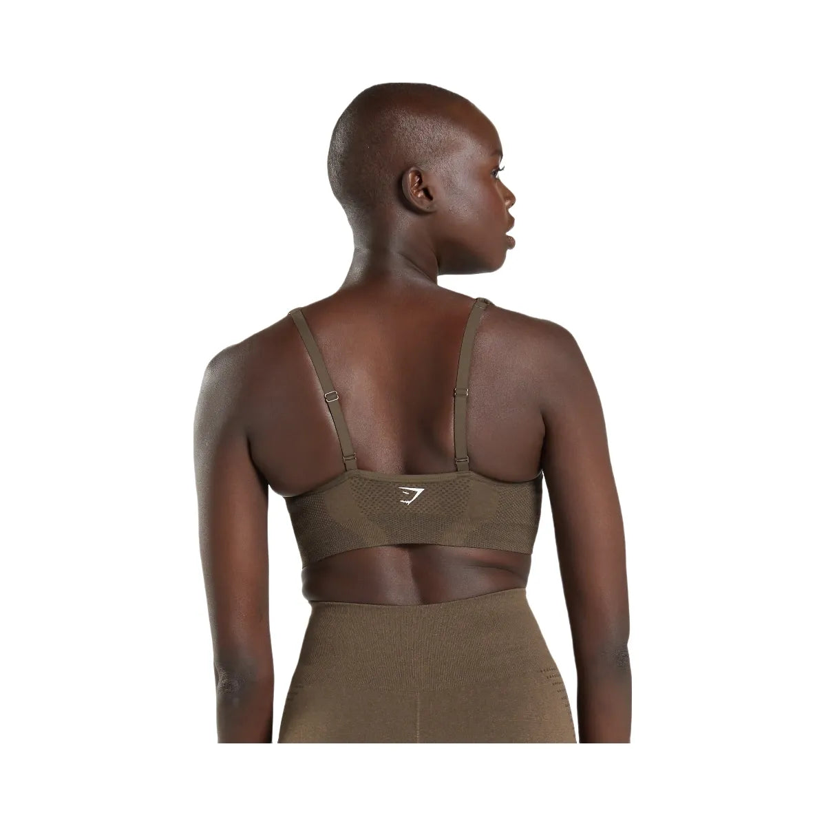 Gymshark Vital V Neck Sports Bra - Espresso Marl